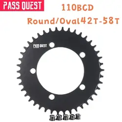 Pass Quest 110 / 5 BCD 110BCD Round/Oval Road Bike Narrow Wide Chainring 42T-58T Bike Chainwheel for 3550 APEX RED Bike Parts