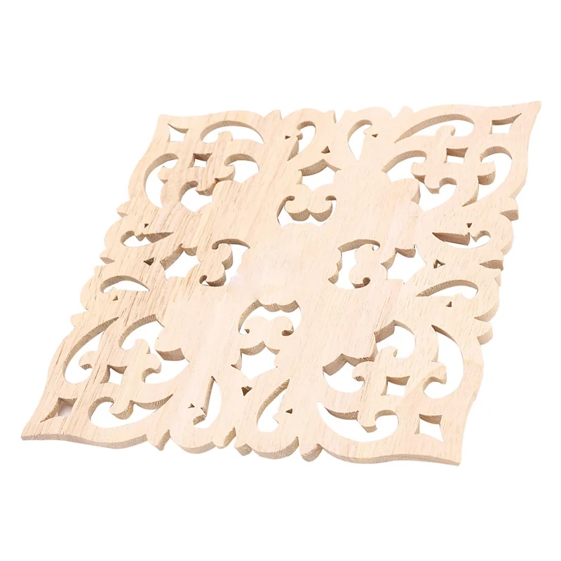 

Y17A 6X Wooden Decal Supply European-Style Applique Real Wood Carving Accessories And Retail.Woodcarving 20X20x1cm