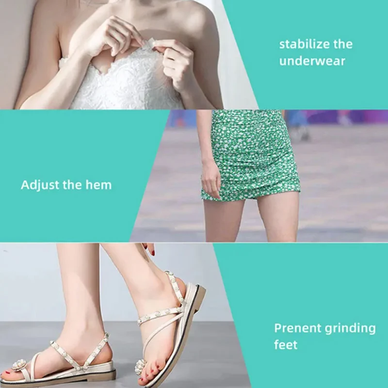 قميص لاصق مضاد للوهج غير مرئي شفاف على الوجهين شريط قميص العنق تحديد قطعة أثرية رقعة مضادة للوهج