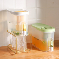 4L Large Capacity Sealed Cold Water Pitcher With Faucet Refrigerator Cold Kettle Iced Beverage Dispenser For Fruit Juices Water