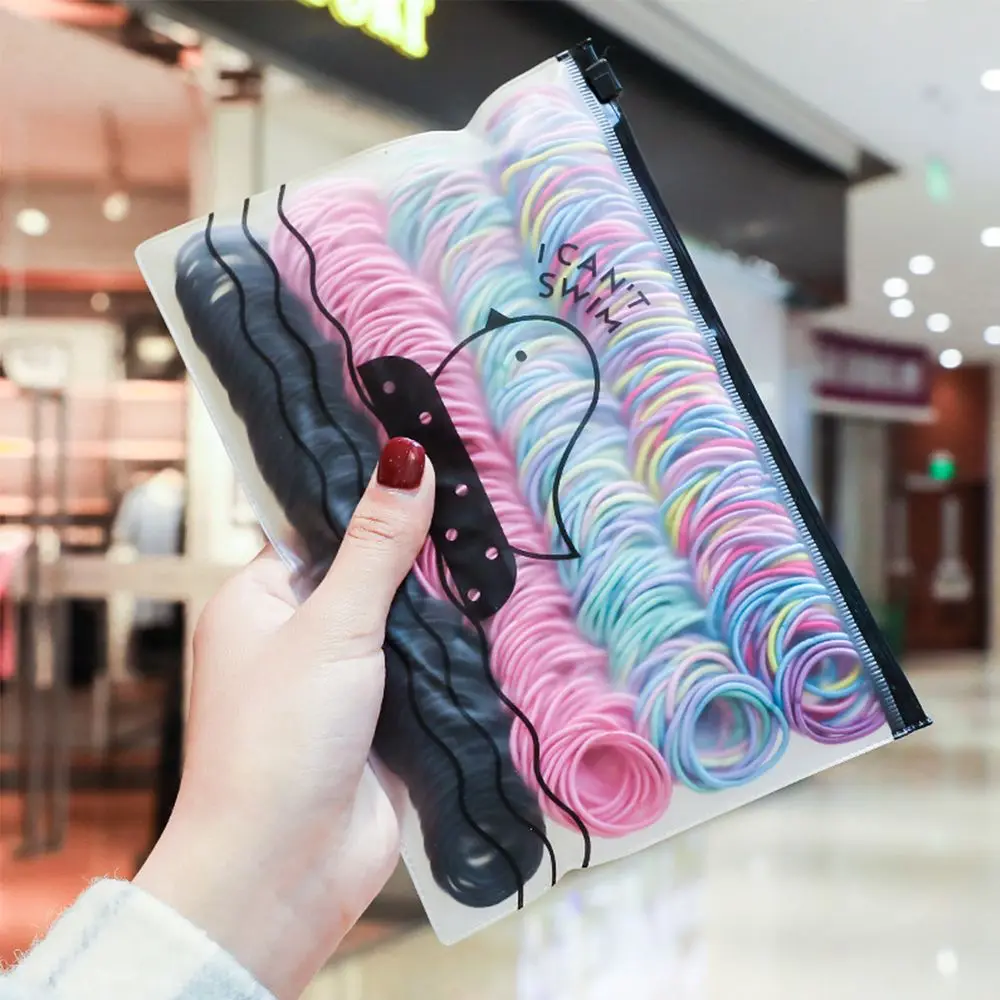 

Simple 500 Pcs Hair Accessories Girls Children Hair Tie Elastic Hair Band Scrunchie Rubber Band Hair Rope
