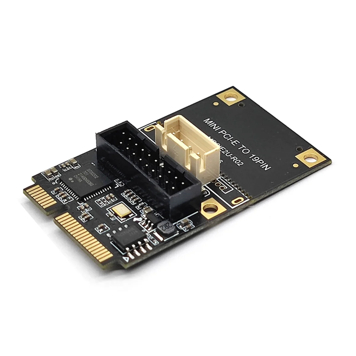 Mini PCIE para Adaptador USB, Cartão de Expansão, Cartão Riser, 2 Portas, USB 3.0, 5Gbps, Placa Conversor