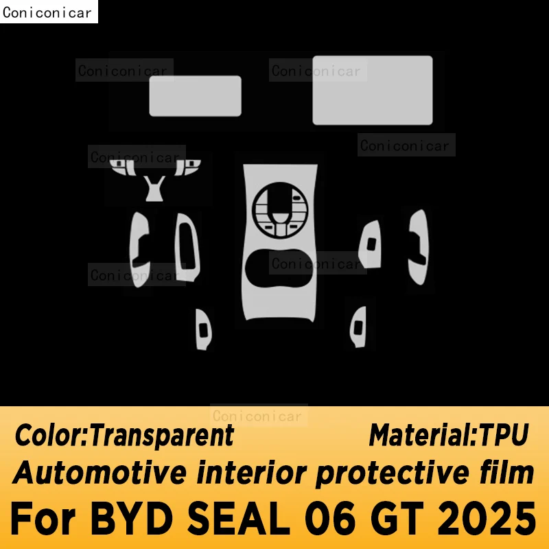 

For BYD SEAL 06 GT 2025 Panel Navigation Screen Automotive Interior TPU Protective Film Cover Anti-Scratch Sticker