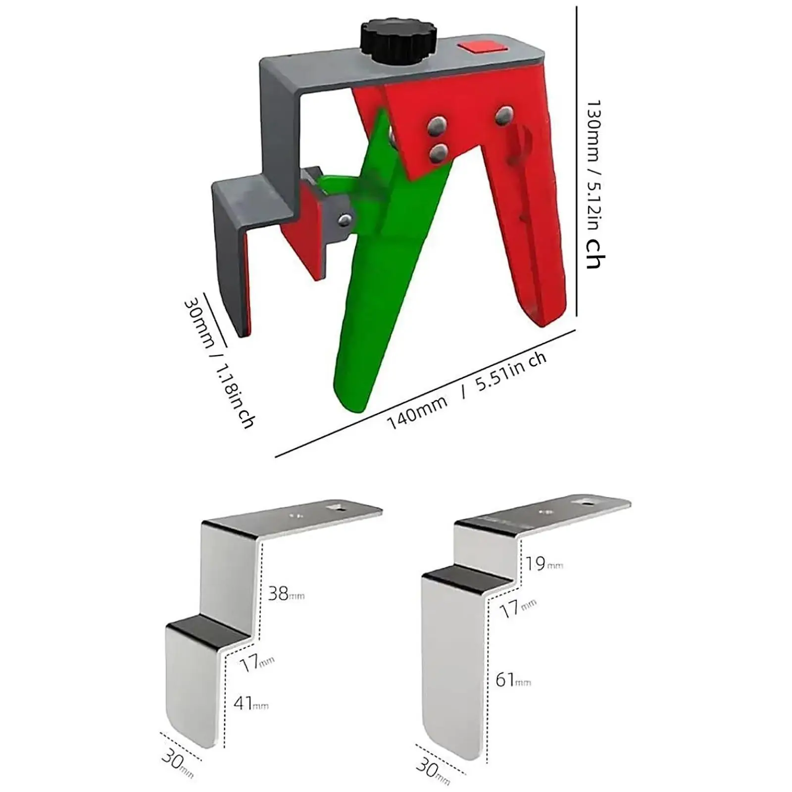 2Pcs Adjustable Drawer Panel Fixing Clamps,Hardware Jigs Fixator Drawer Front Installation Clamps for Furniture Office Repair