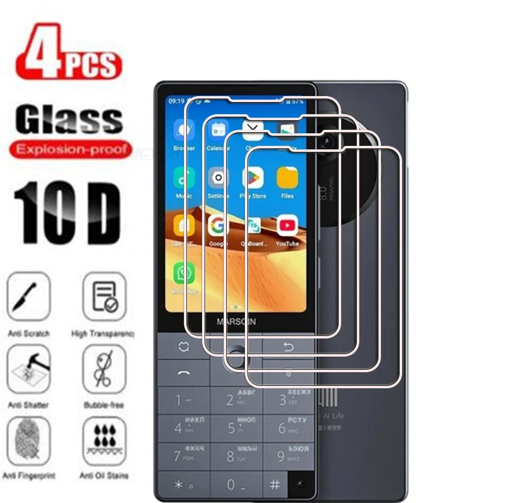 4 Stück gehärtetes Glas für Xiaomi Qin F25 F22 Pro F21 Pro+ QinF22 F22Pro F21Pro Displayschutzfolie Schutzfilm