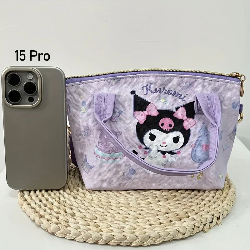 HOT Sanrio Cartoon Cute Crossbody Bag Melody Kuromi Cinnamoroll Hello Kitty PU Boys Girls Anime kawaii Cartoon SchoolBag Mochila