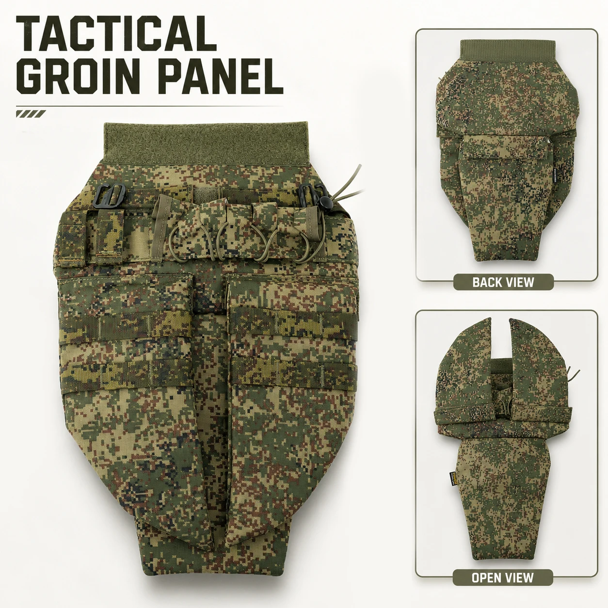 

Tactical Groin Protector Pouch Modular Dangler EMR Camo Gear for Plate Carrier Vest Military Protection Gear Airsoft Hunting