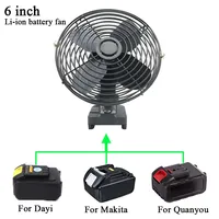 6 Inch Household Floor Electric Fan Outdoor Camping Desktop Fan For Makita BL1830 For Dayi A3 For Quanyou 18V 20V Li-ion Battery