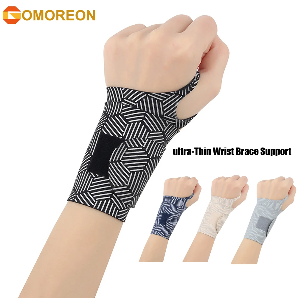 Ultra Thin Wrist Brace Support , Sport Wrist Thumb Compression Wraps for Carpal Tunnel, Adjustable Wrist Straps for Men Women