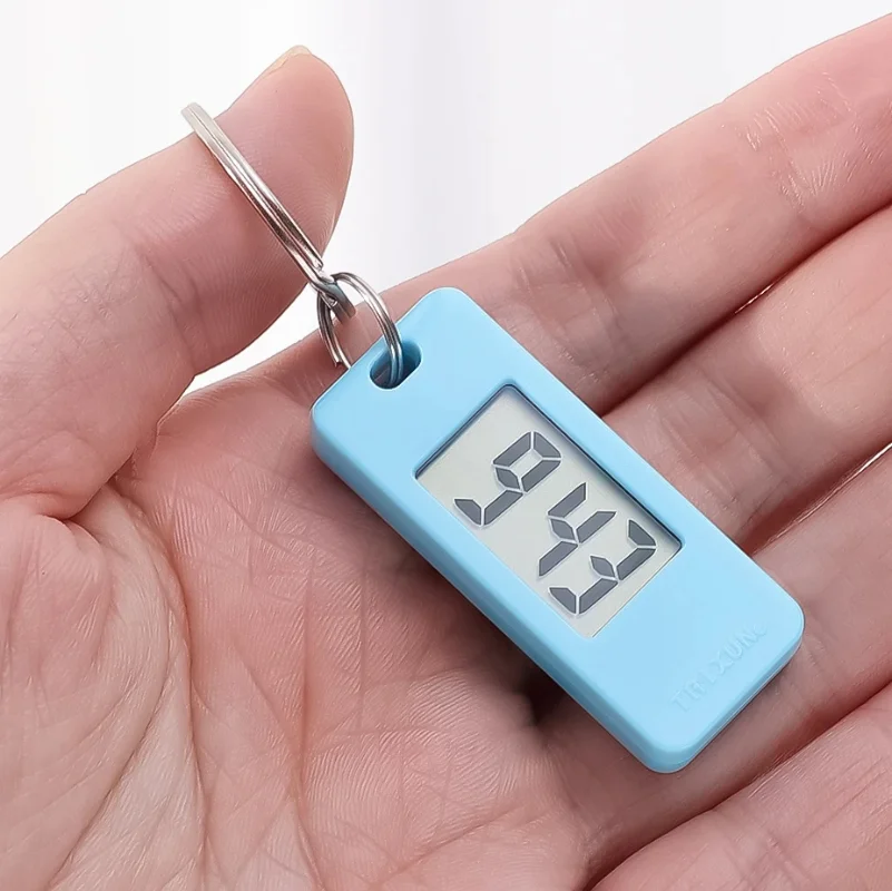 Portable Mini Electronic Clock Keychain Watch Digital Time Display Clocks Backpack Hanging Keyring Pocket Digital Clock