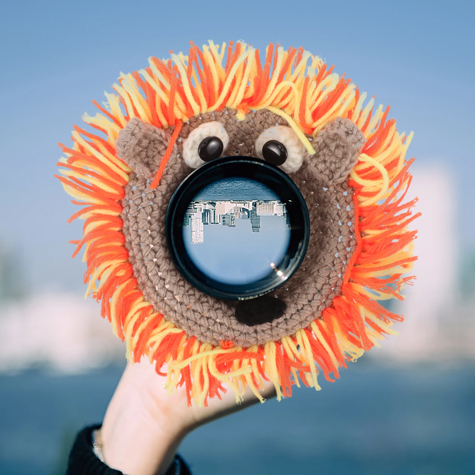 

Lens Decorative Ring Newborn Photography Prop Camera Shutter Hugger Animals Notice Props for Yarn
