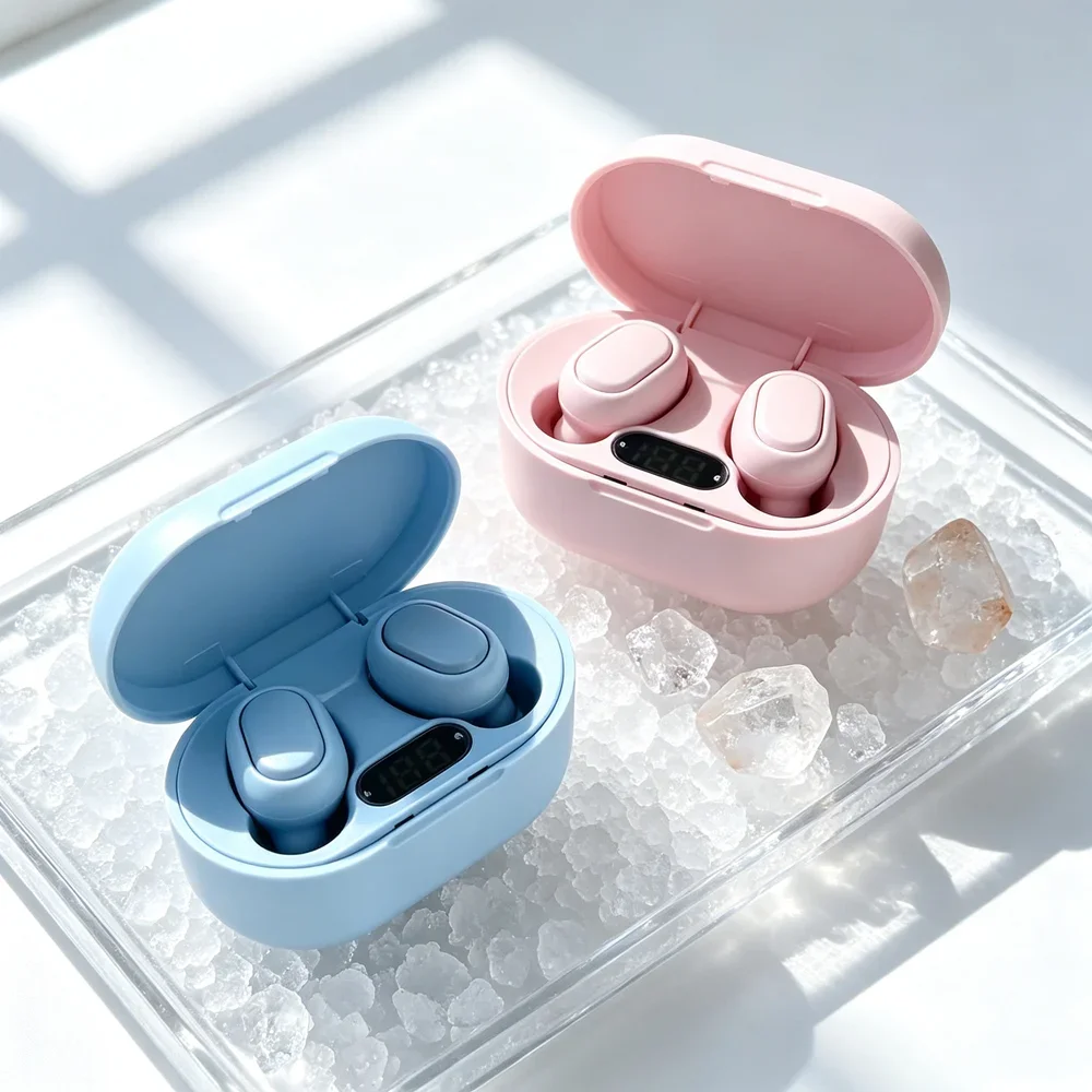 TWS Fone Bluetooth Earphones Wireless Bluetooth Earbuds Deliver Rich Stereo Details Soft Ear Pads Simple Operation for Podcasts