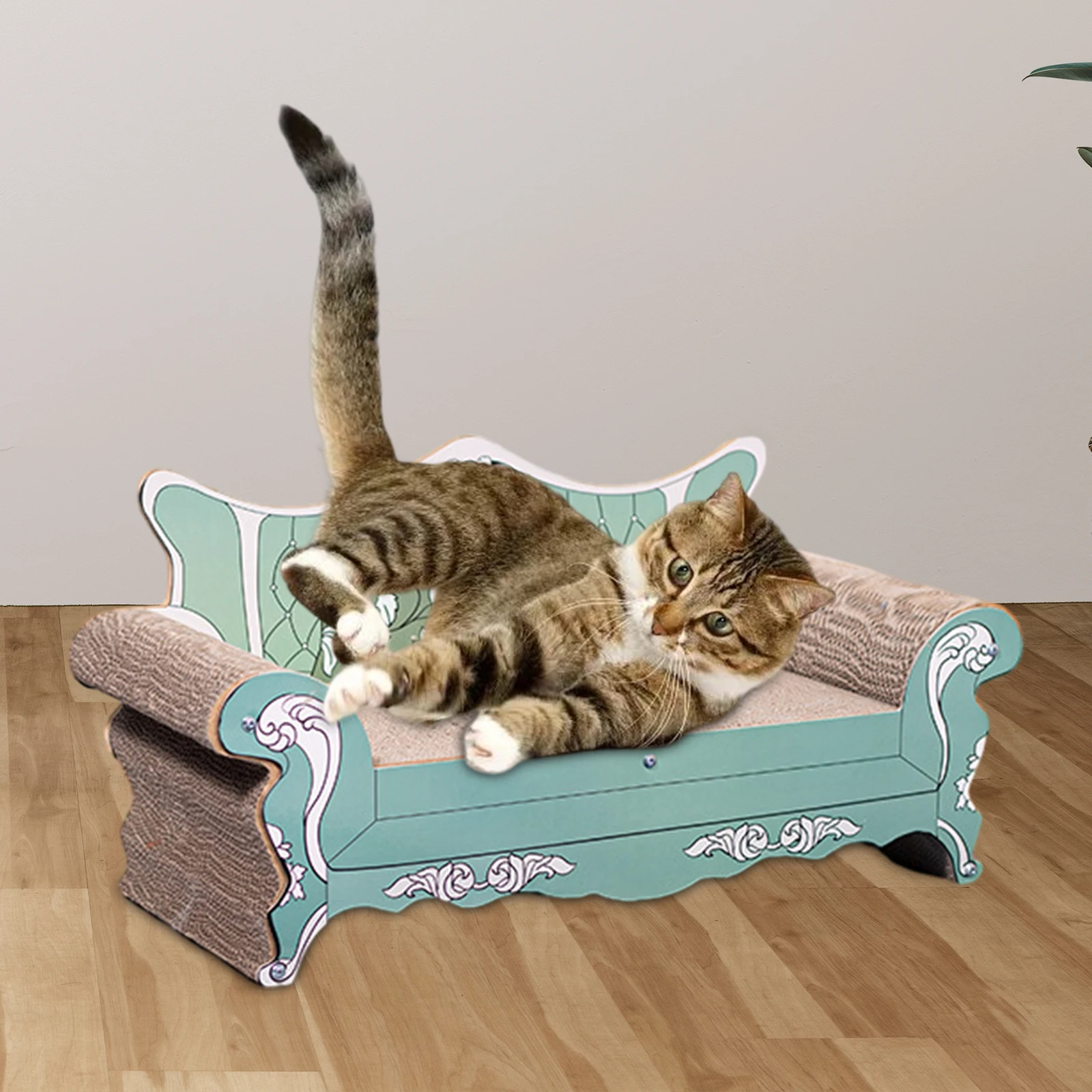 Cat Grabbing Scratchers Cardboard Light Luxury Concubine Sofa Corrugated Paper Cat Sofa Pet Bed Cat Nest Toy Claw Cat