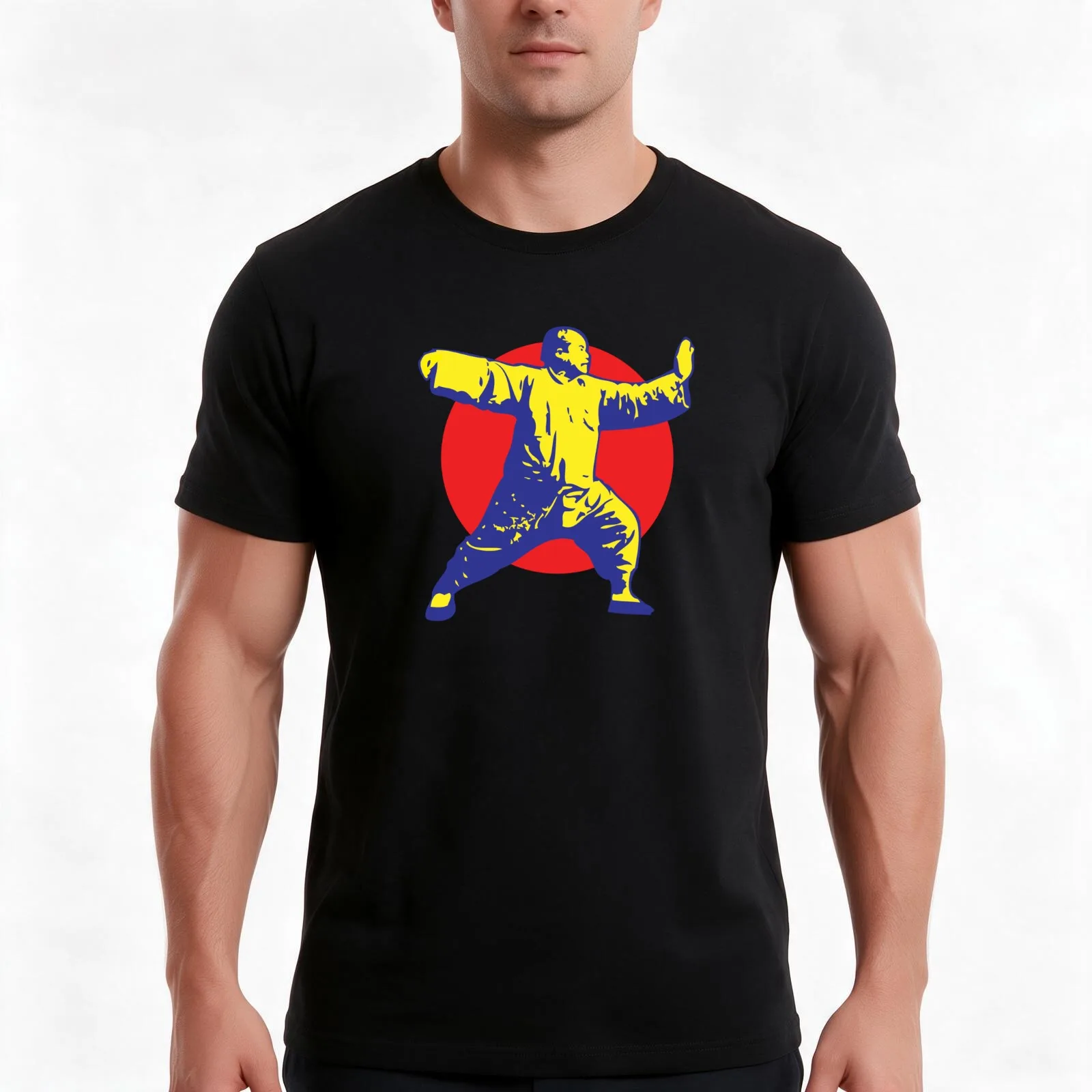 Tai Chi - Single Whip T-Shirt Summer Casual Cotton Tee Oversized Streetwear Tops Vintage Graphic Print Unisex Men Women