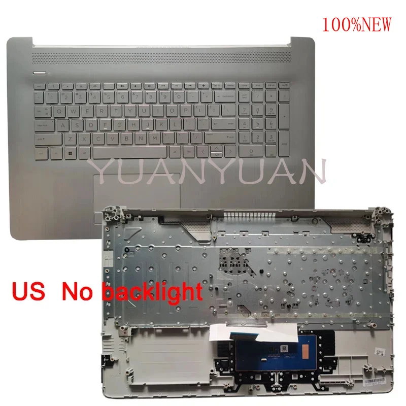 W HP HP 17-BY 17-CA 손목 받침대 케이스 미국 영국 RU 키보드 노트북 상단 덮개 셸