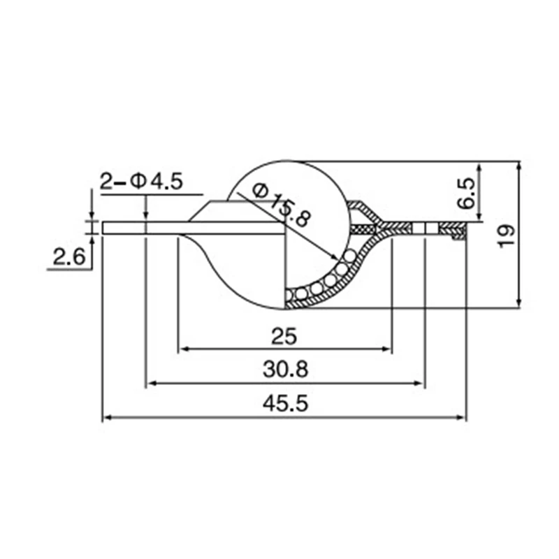 5 Pcs/Lot CY-16B B Type UFO Flying Saucer Type Nylon Ball Metal Transfer Bearing Unit Conveyor Roller Wheels