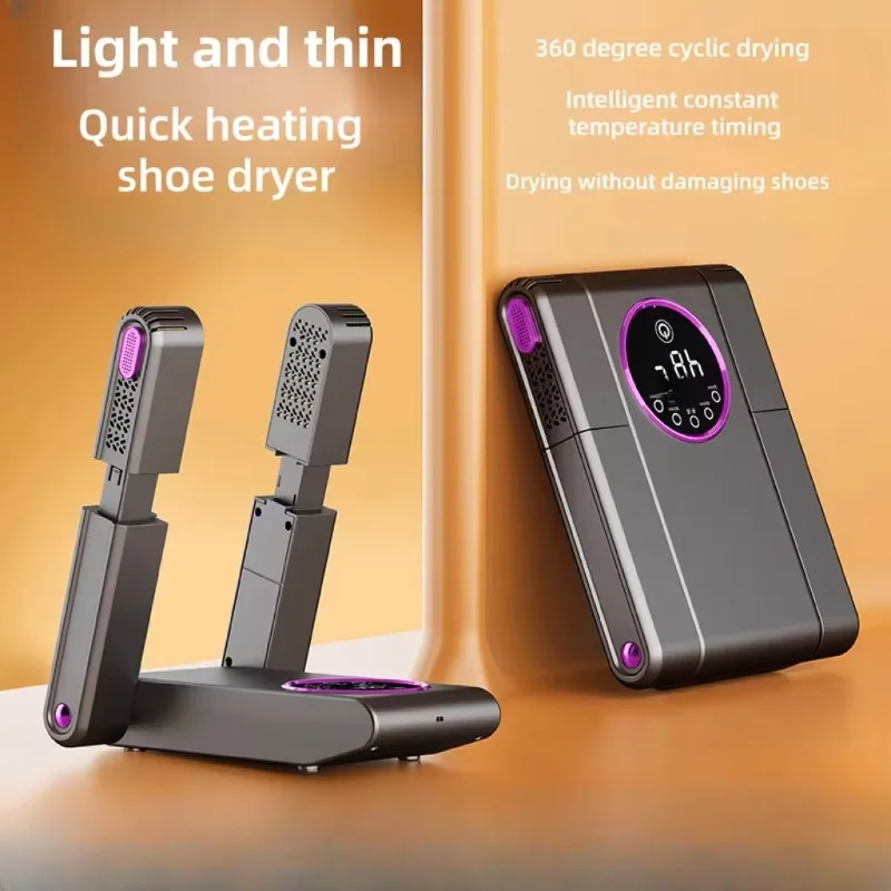 Retractable Electric Shoes Dryer Heater Deodorizer Dehumidifier Portable Shoe Drying With Constant Temperature Violet Light
