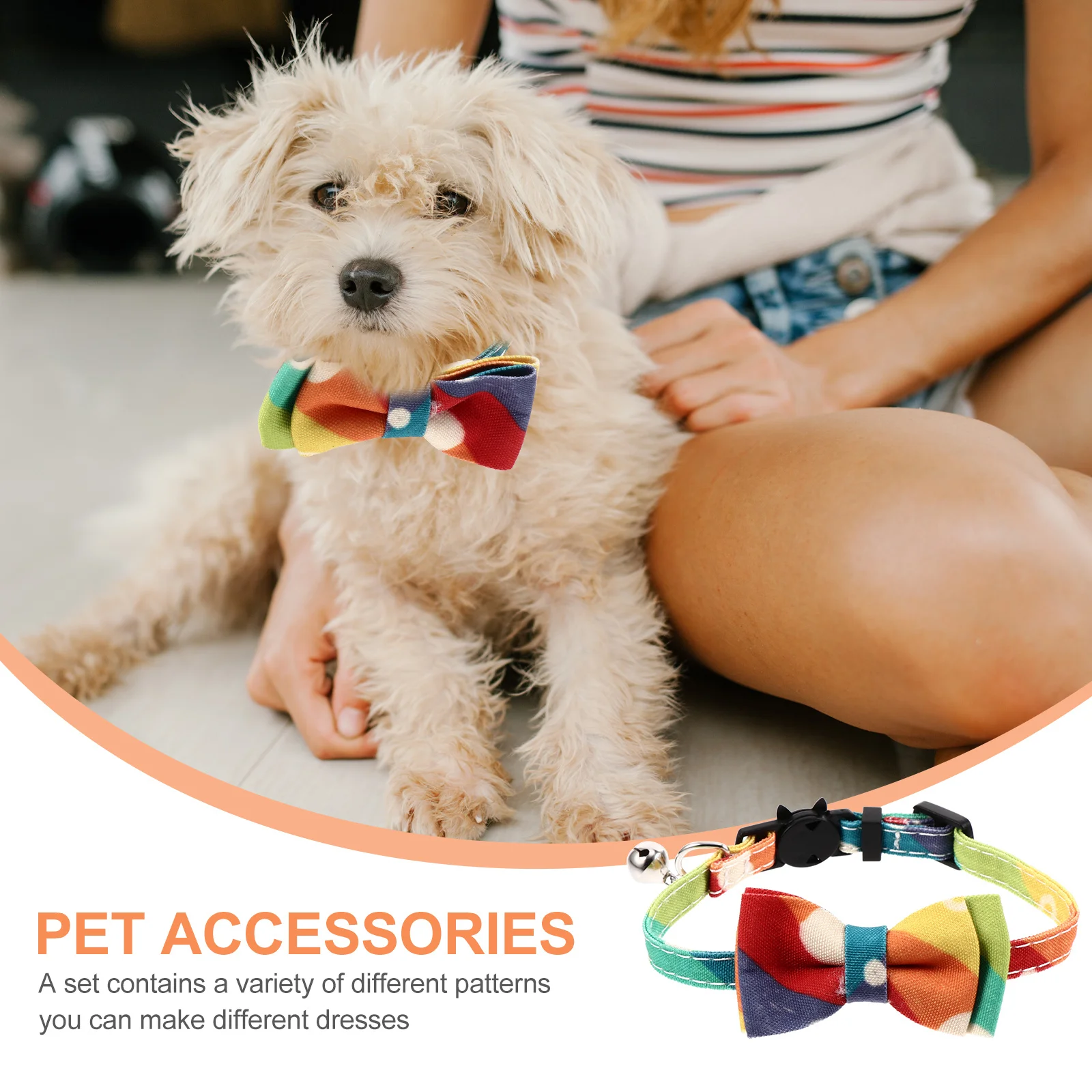 

Pet Cat Bowtie Collar Colorful Detachable Bowtie Kitten Collar Party Holiday Birthday Pet Necklace Cat Neck Decor