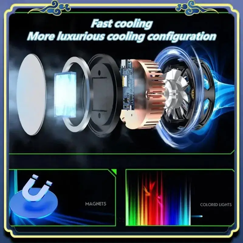 S6 Mobile Phone Radiator Magnetic Semiconductor Refrigeration Game Radiator Suitable For Game Accessories Parts Cooling Fan