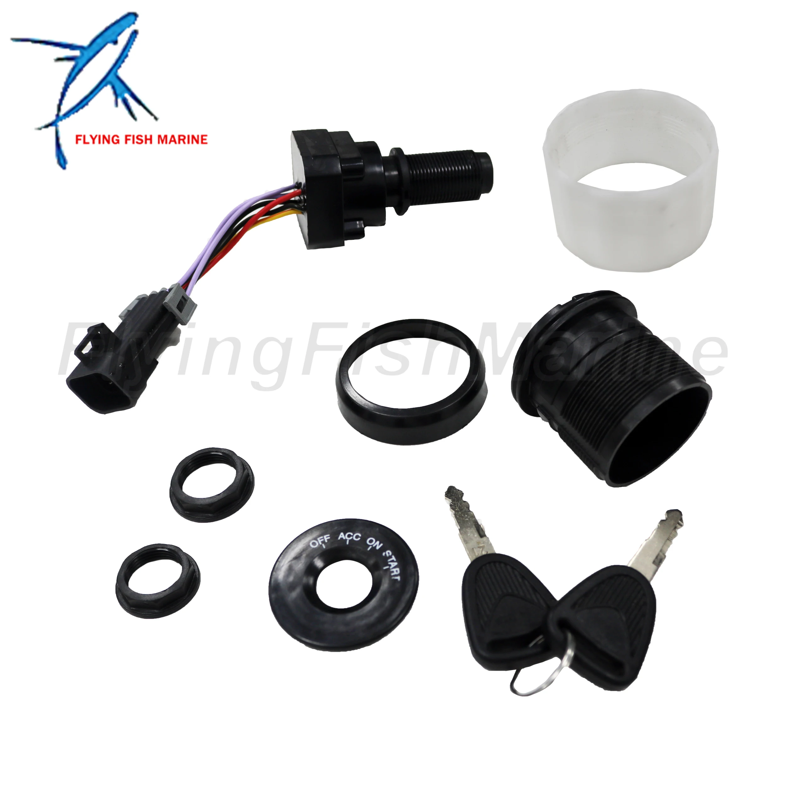 

Outboard Engine 87-893353A03 Ignition Key Switch with Housing for Mercury Mercruiser Quicksilver Mariner, 4 Position