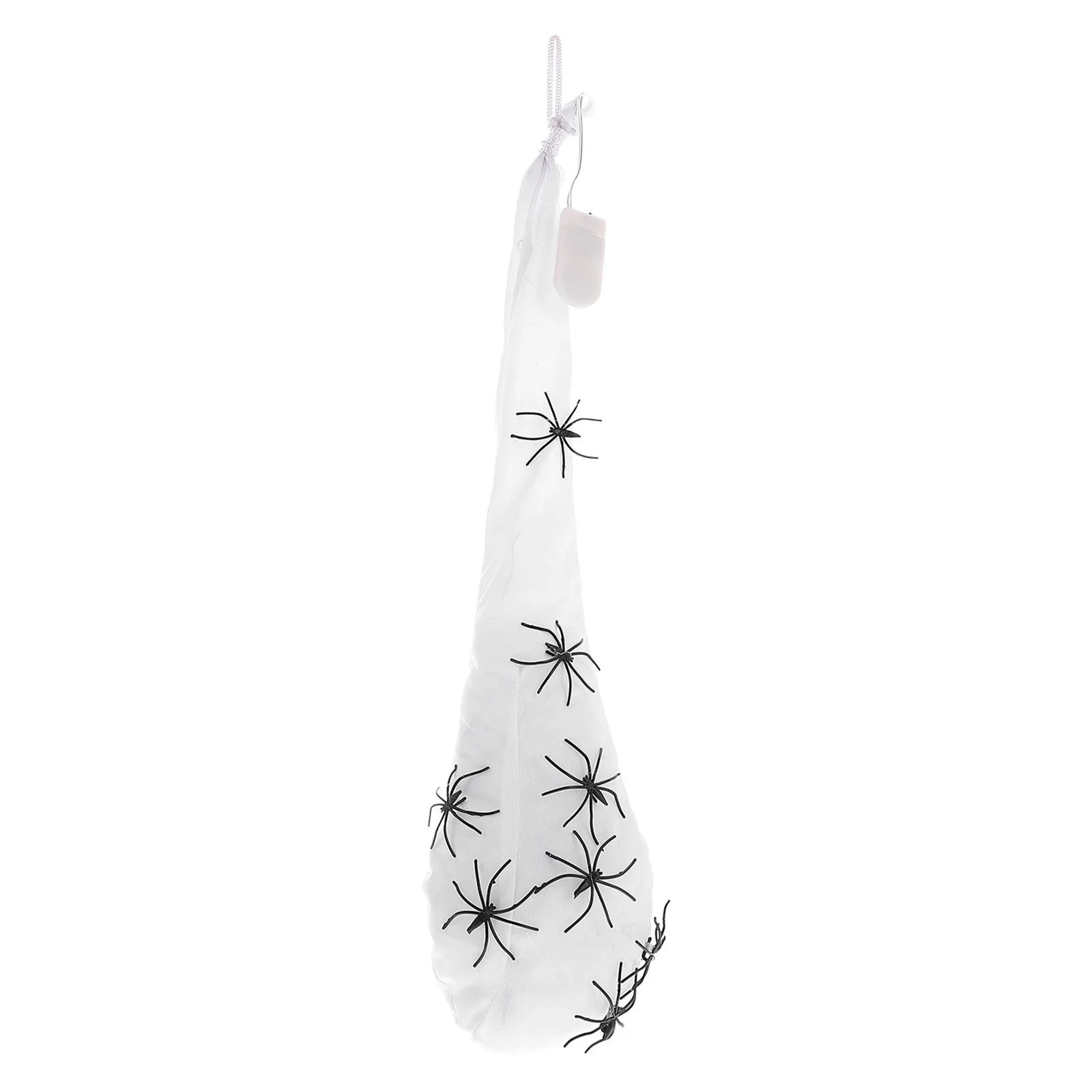 Light Up Spider Egg Sack Halloween Decor Hanging Spider Decorations For Party Haunted House Wall Window Tree Branches Ghost