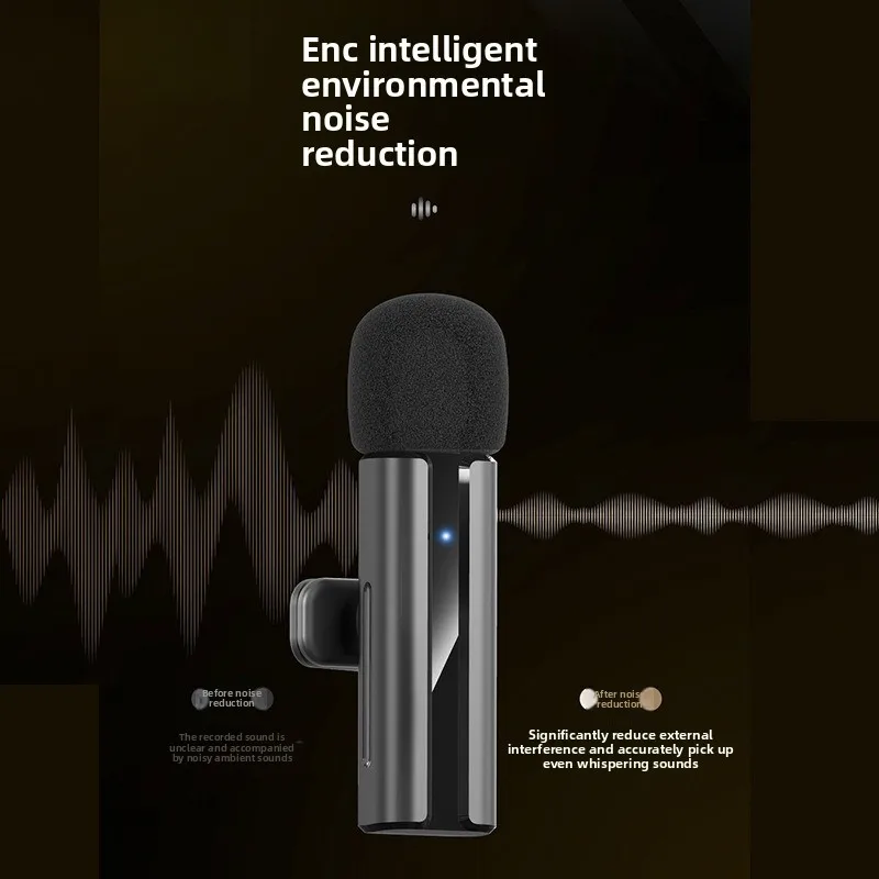 Wireless collar clip  one to two radio microphone noise reduction mobile phone live microphone recording microphone