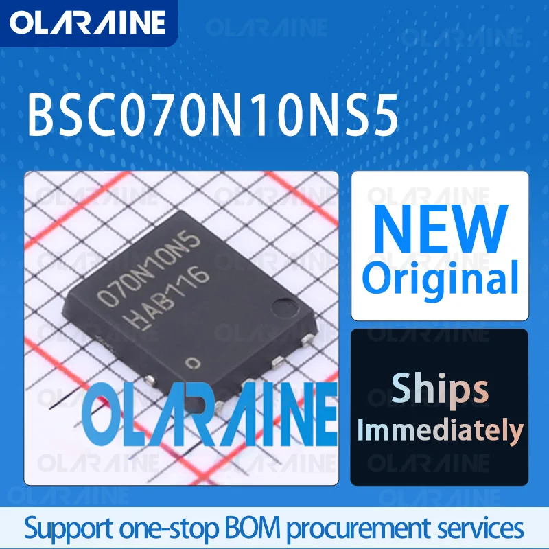 

5/10/100Pcs BSC070N10NS5 TDSON-8 original transistor MOSFET RoHS N-Channel 1 Channel Vds-100 V Id-80 A
