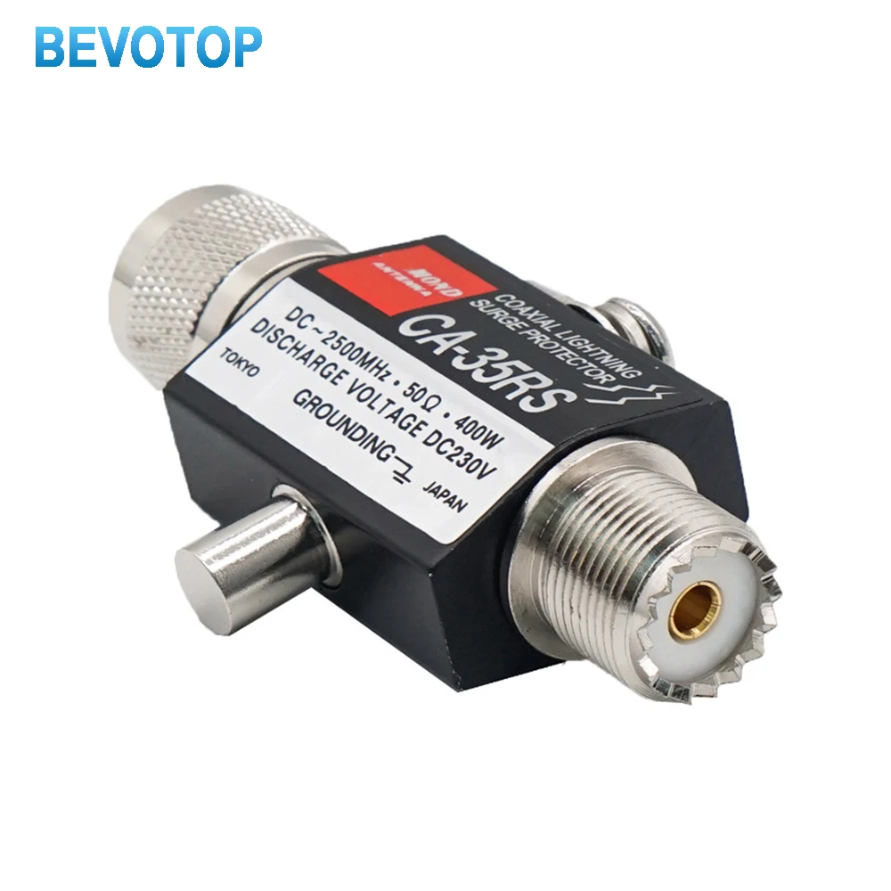 1PCS Coaxial Antenna Surge Protector Radio Repeater Lightning Arrester CA-23RP/CA-35RS UHF/N SO239/PL259 50 Ohm