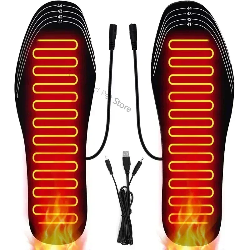 USB Heated Shoe Insoles Electric Foot Warming Pad Feet Warmer Sock Pad Mat Winter Outdoor Sports Heating Insole Winter Warm