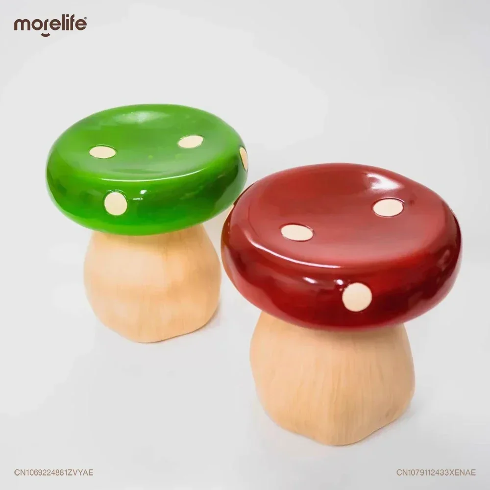 Creative Mushroom Shaped Footstool Living Room Modern Shoe Changing Stool Mobile Sofa Stool Ottomans Footrests Furniture F01+