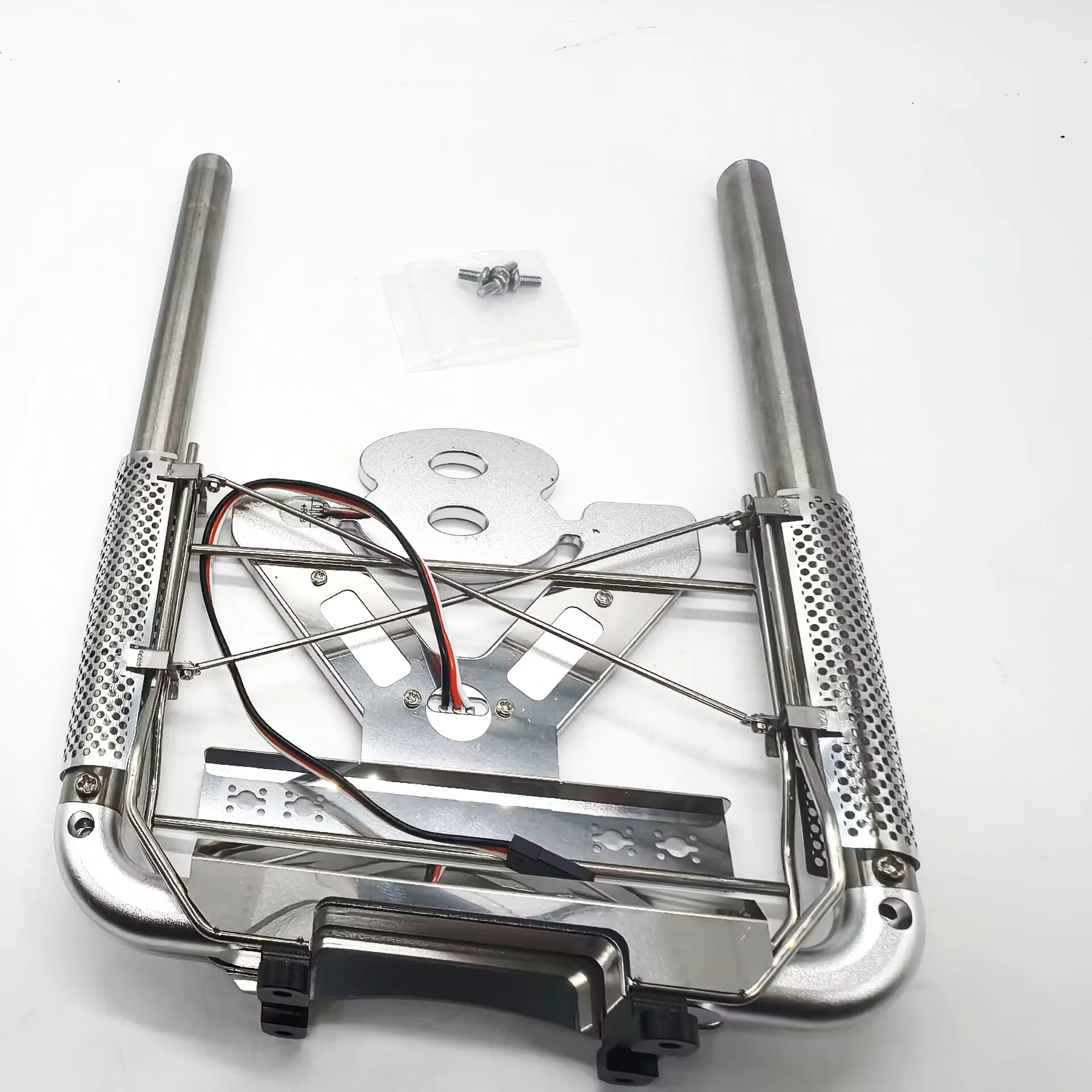 Spare Metal Exhaust Pipe W/LED Light Controller For DIY TAMIYA 1/14 Remote Control Tractor Truck 56368 56379 Model Upgrade Part