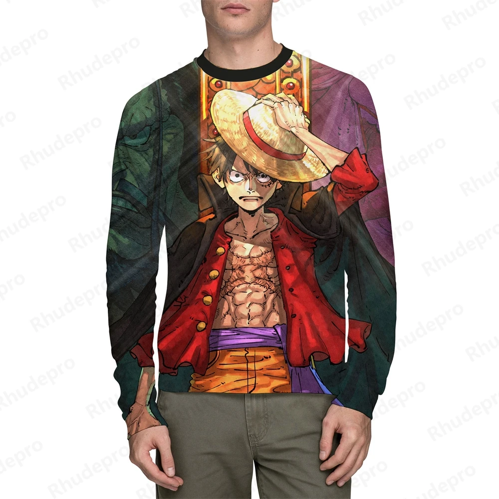 

Autumn Japan Anime Monkey D. Luffy One Piece Roronoa Zoro 3D Printing Cosplay T-shirt Women Children Street T-shirts Large Top