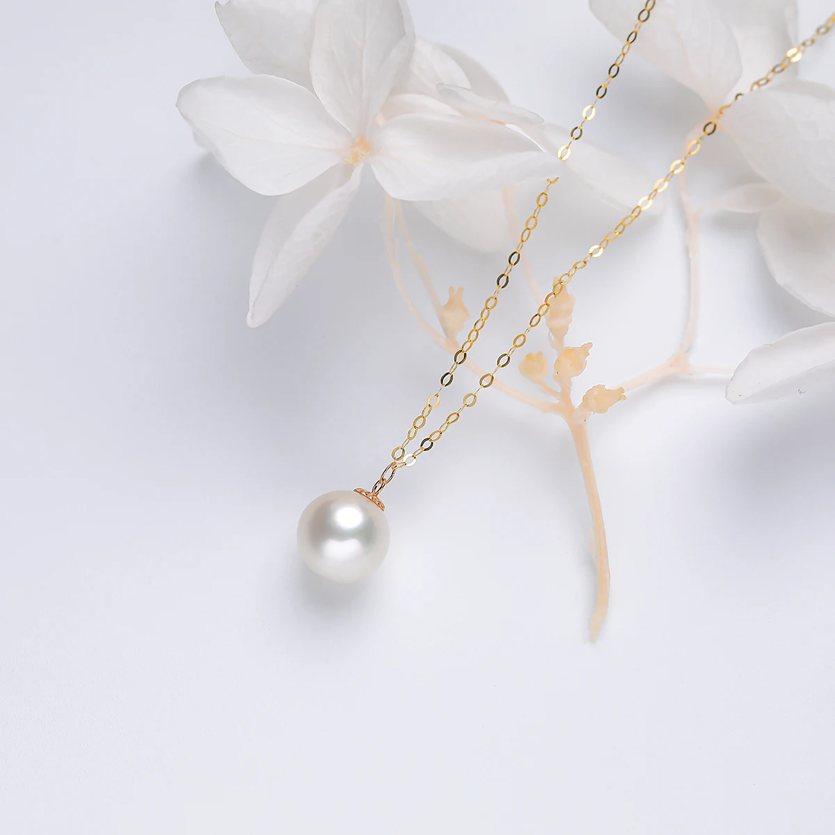 SMILE Pure 18K gold buckle natural pearl pendant DIY universal buckle Au750 bracelet necklace accessories exquisite jewelry