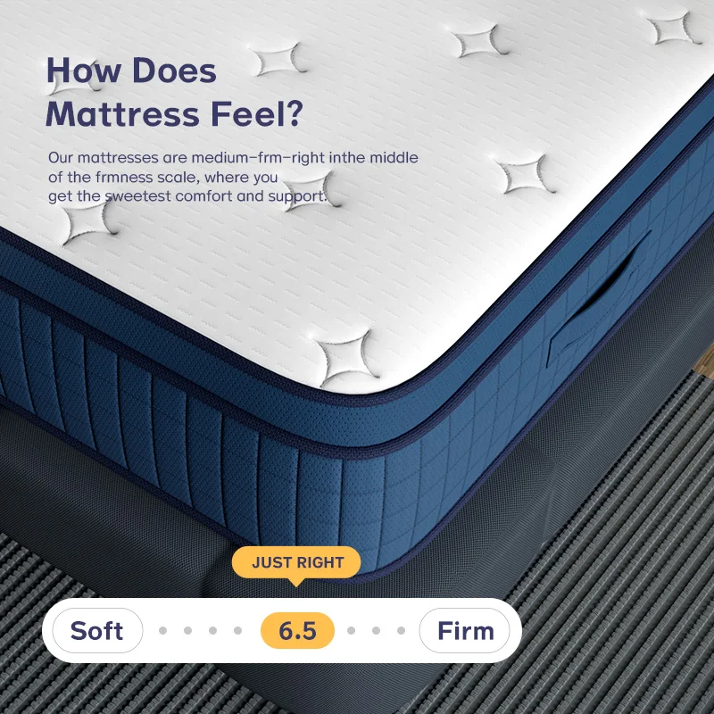Bedroom Hybrid Mattress Orthopedic Bed Mattress Luxury King Queen Size Mattress In A Box