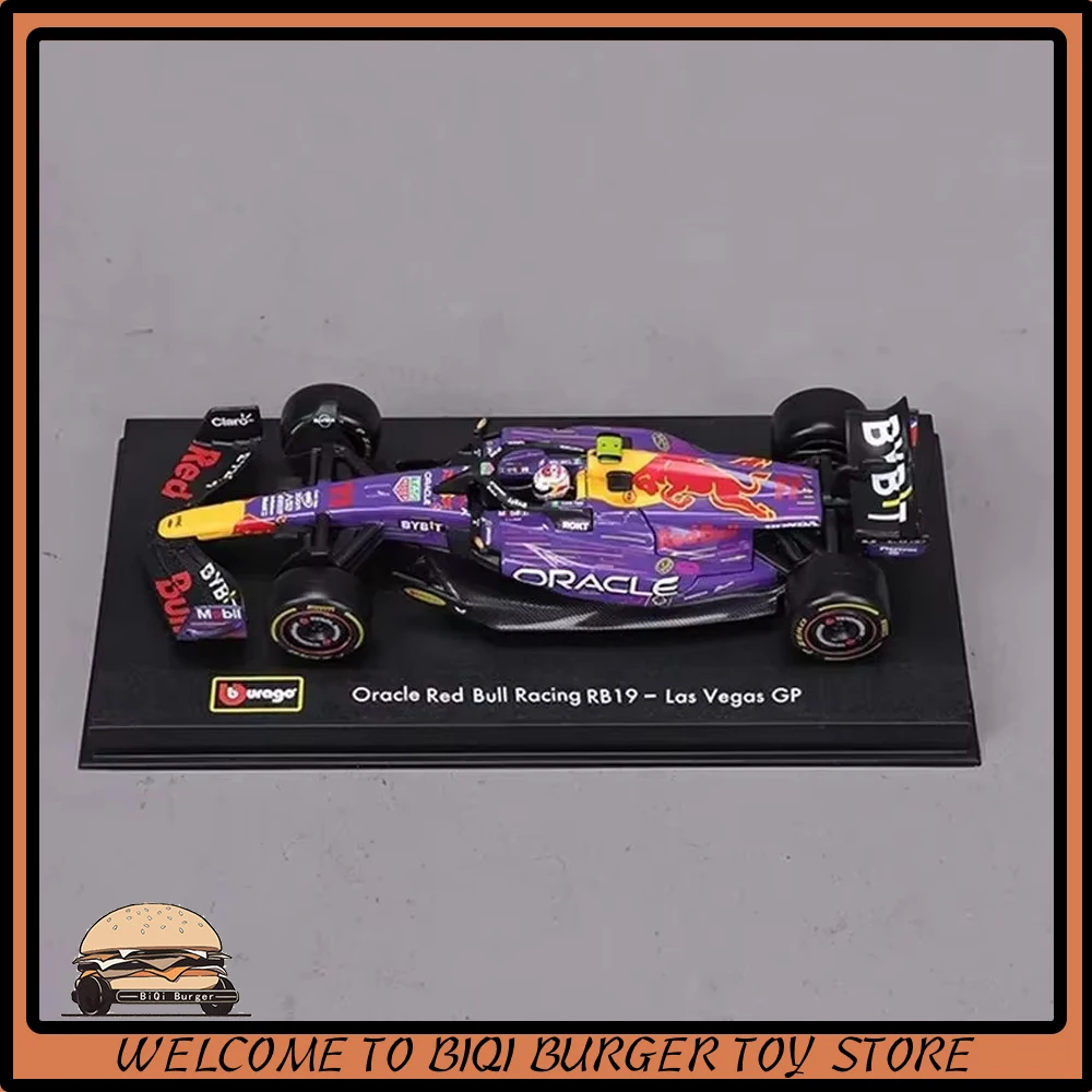 

Шолом Bburago 1:43 RB19 Las Vegas GP Red Bull RB19 Пылезащитный чехол F1 # Max Verstappen # Подарок игрушку Sergio Perez Formula Racing