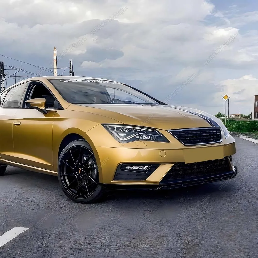 

Для Seat Leon MK3.5 2017-2019 автомобильный передний бампер, разделитель для подбородка, губ, диффузор, спойлер, комплект кузова, защитная крышка, глянцевый черный тюнинг