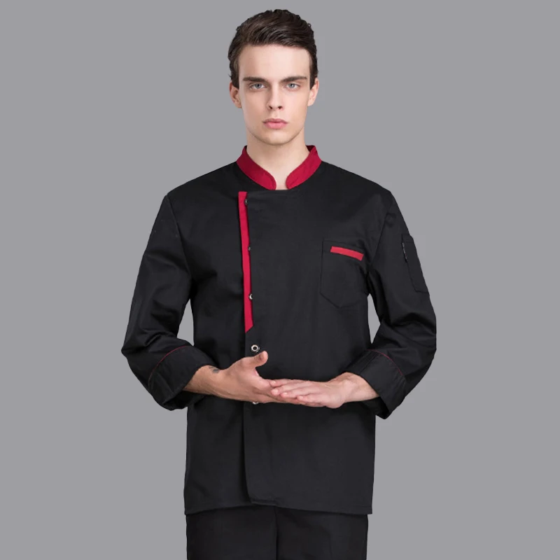 Uniforme de cocinero para Catering, chaqueta de Chef para Hotel, camisa de cocina para restaurante, abrigo para panadería, cafetería, ropa de trabajo para camarero