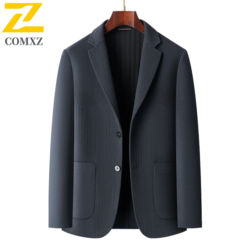 2025 Autumn Winter New Mens Coat Solid Color Casual Business Slim Fit Windproof Jacket Classic Turndown Collar ​Overcoat