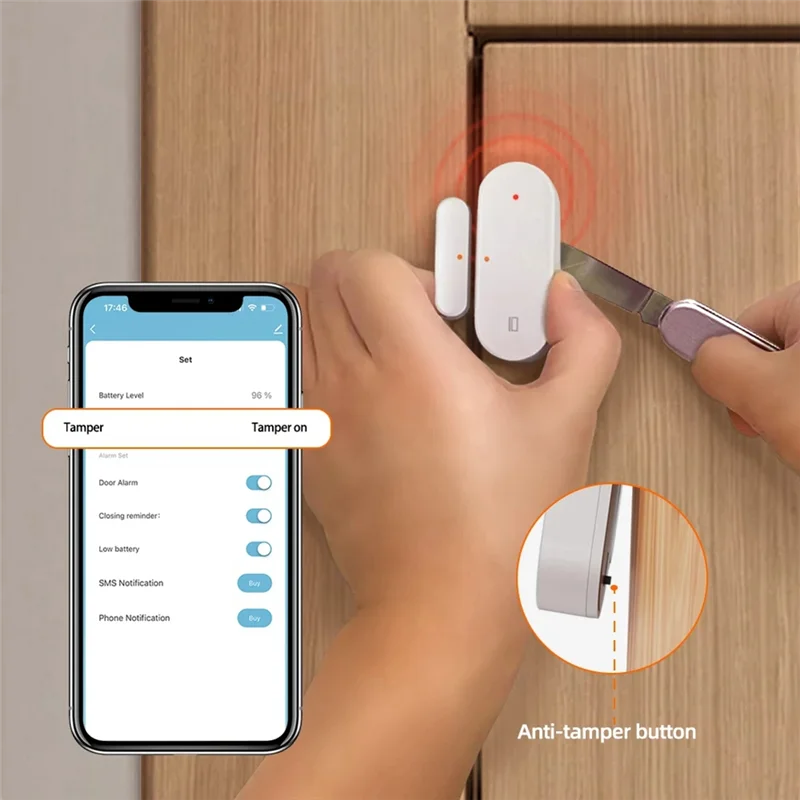 

A10R Tuya Zigbee беспроводной умный дверной датчик для Alexa Home, детектор сигнализации открытой/закрытой двери