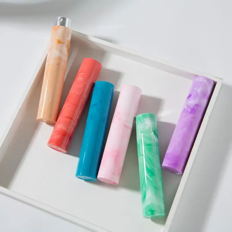 10ml Marble Pattern Twist Perfume Atomizer Leakproof Multiple Colors Available For Travel Daily Use