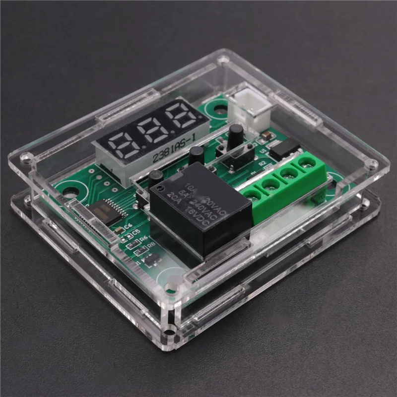 

IDUD 8 шт. W1209 DC цифровой модуль контроллера температуры электронный модуль контроля температуры переключатель с акриловым корпусом