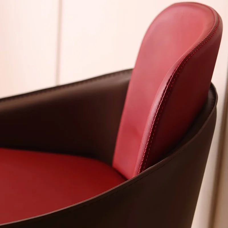 

Modern Bar Chair Leather Kitchen Nordic Reception Design Tools Bartender Tea Table Chair Sillas Doradas Elegantes Furniture