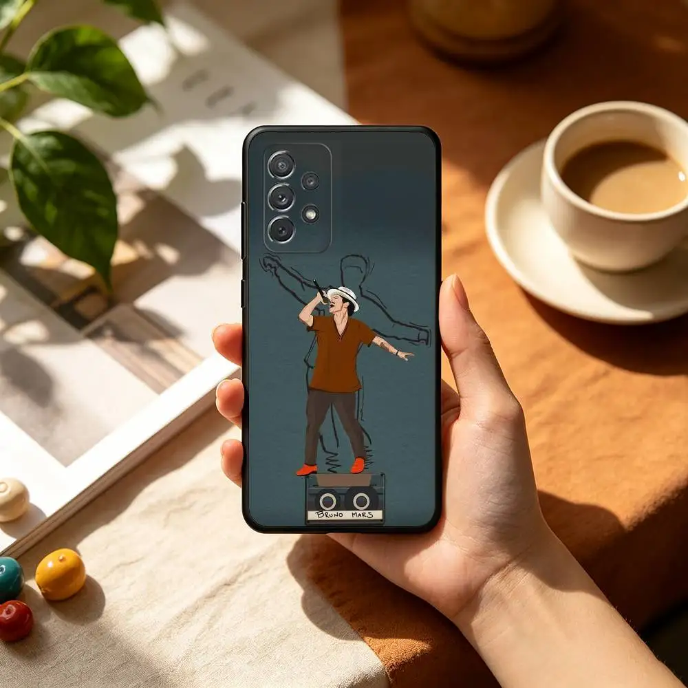 Singer Bruno mars  Phone Case For Samsung Galaxy A73,A72,A71,A70,A53,A52,A51,Soft Silicone Black Cover