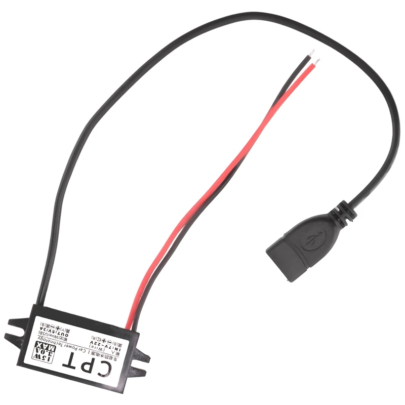 

Best Car Power Converter DC 12V to 5V 3A Voltage Converter with Single USB Adapter Connectors for Phone Charging Car Audio