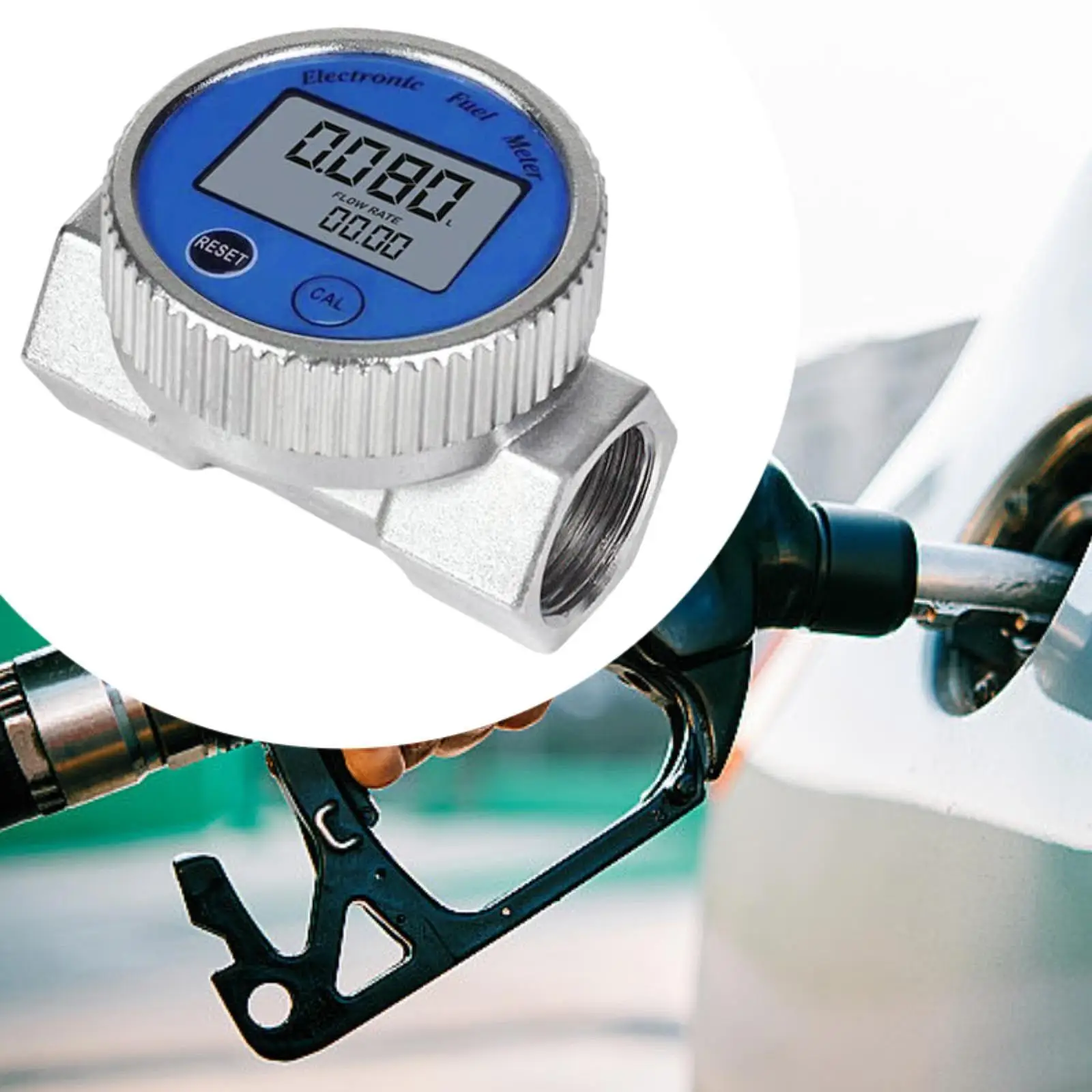 Turbine Flow Meter Measuring Tool High Precision Multipurpose IPX7 Waterproof Fuel Flow Meter Oil Fuel Flowmeter for Diesel