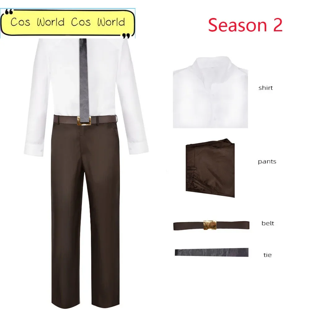 Movie Loki Season 2 Cosplay Uniform Costume Loki Shirt Pants Belt Tie Outfit Halloween God Of Trick Camouflage Men's Set