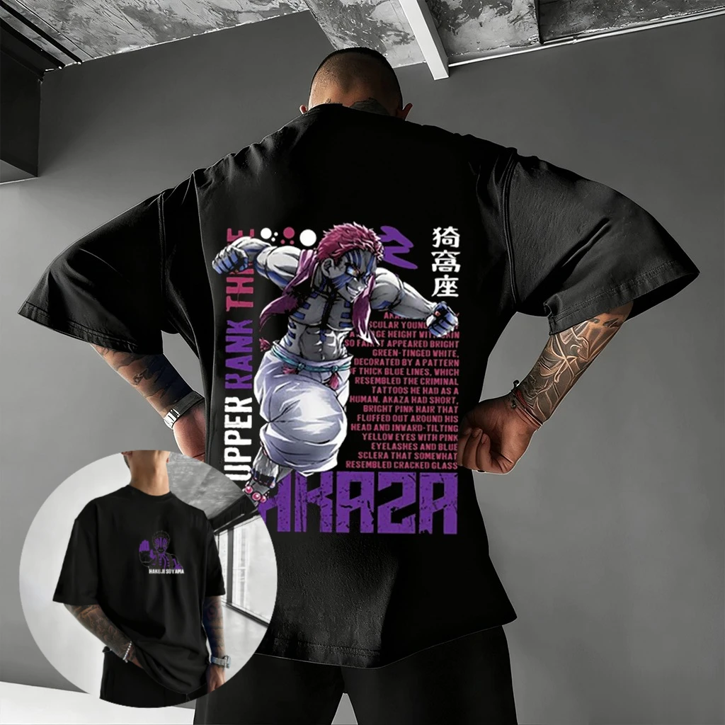Kimetsu No Yaiba Demon Slayer Anime T Shirt Haku Akaza Graphic Tee Men Women Streetwear Cotton Short Sleeve Summer Tops 2026 Y2k