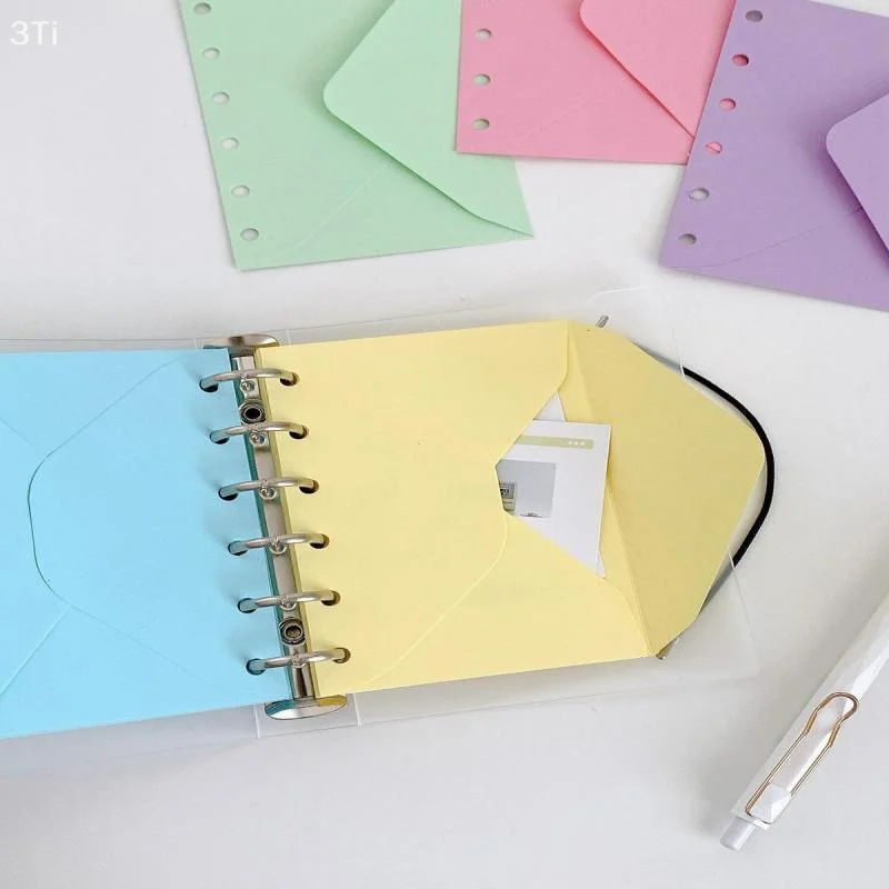 5Pcs 귀여운 패션 오프닝 포켓 바인더 폴더 이동식 바인더 보관 가방 현금 예산 가방 다채로운 봉투 보관 가방