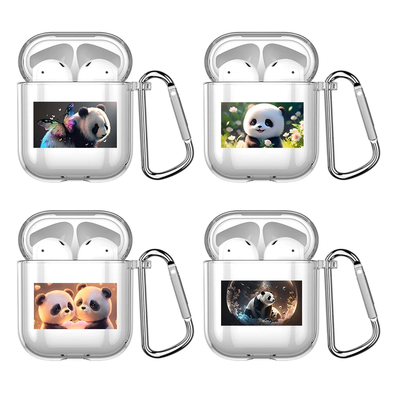 

Panda Bear Silicone Case For Apple Airpods 1 or 2 Shockproof Cover For AirPods 3 Pro Pro2 Transparent Earphone Cases Protector