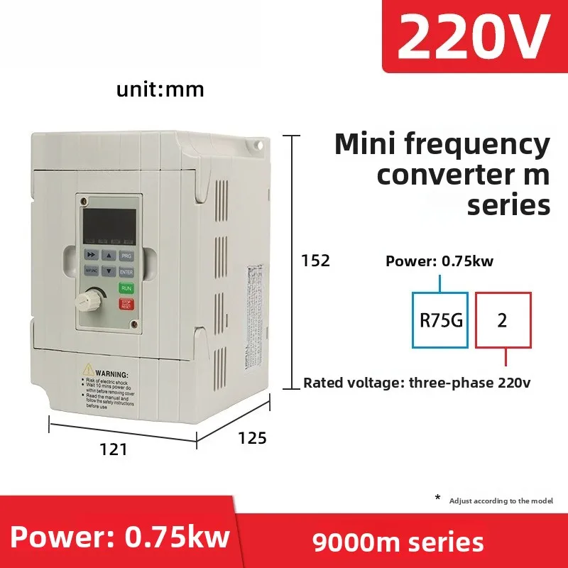 Small mini inverter, e****mical and intelligent 220V380V three-phase water pump fan industrial general motor speed regulation